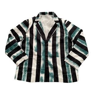 New Beetlejuice Mens Size XL Green White Halloween Jacket Suit Costume